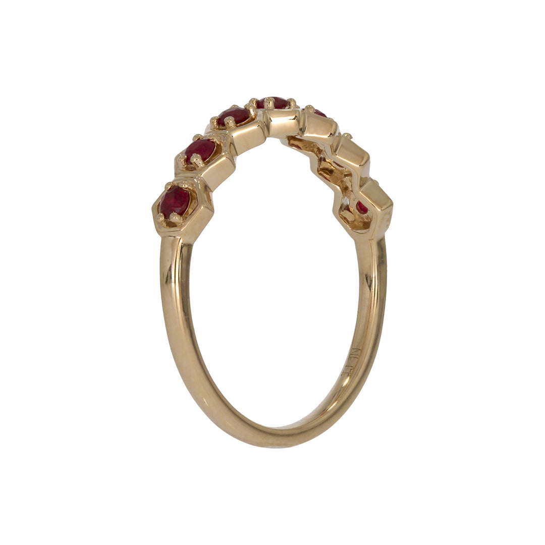 RAZ02559RU. 14K Solid Gold Ruby Ring