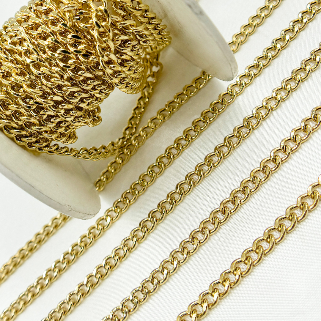 Sterling Silver Gold Plated Curb Chains