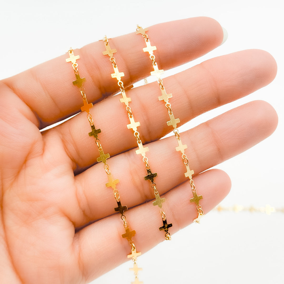 V310GF. 14K Gold-Filled Fancy Cross-Link Chain