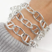 Silver Hollow Smooth Marina Link Chain