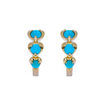 Load image into Gallery viewer, EHZ57588. 14K Solid Gold Fancy Gemstone Hoops
