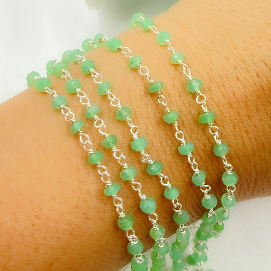 Shop Chrysoprase Sterling Silver Wire Chain