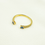 Load image into Gallery viewer, 14K Solid Gold Diamond &amp; Blue Sapphire Ring. RFC17394BS
