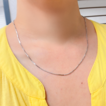 Sterling Silver Box Necklaces