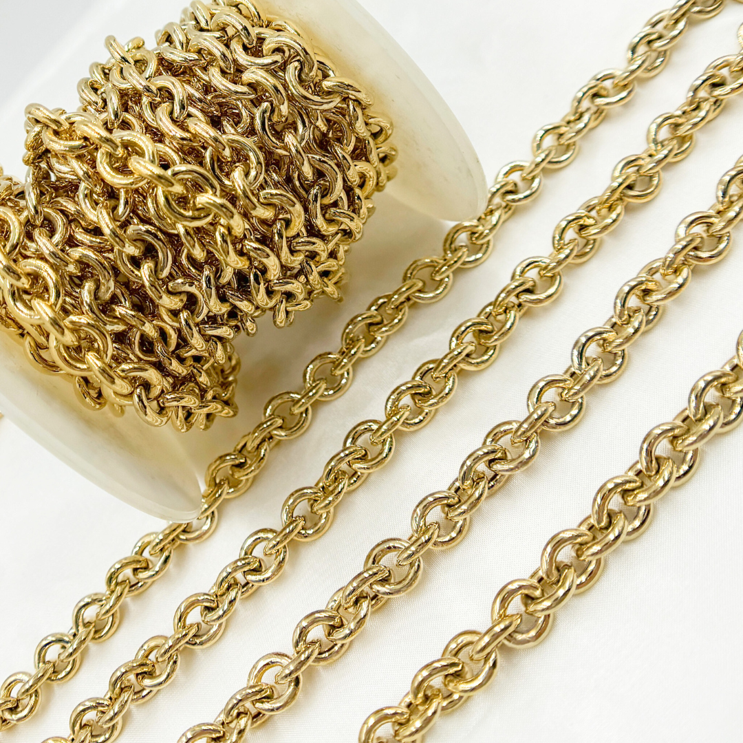 925 Sterling Silver Hollow Smooth Circle Link Chain