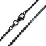 Load image into Gallery viewer, Black Rhodium Sterling Silver Bead Necklac
