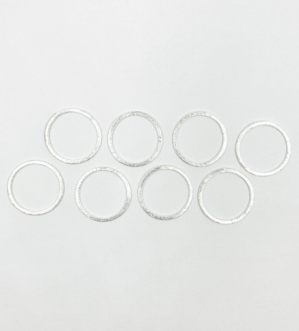 BS4-SS. Sterling Silver Circle Shape Connector 25mm