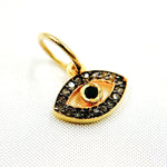 Load image into Gallery viewer, DC336. Diamond Sterling Silver Eye Charm with Gemstone
