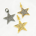 Load image into Gallery viewer, DC397. Diamond Sterling Silver Star Pendant
