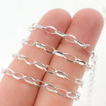 Load image into Gallery viewer, Y126DCSS. Sterling Silver Diamond Cut Oval Link Chain
