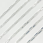 Load image into Gallery viewer, X26SS. Sterling Silver Diamond Cut Paperclip Chain
