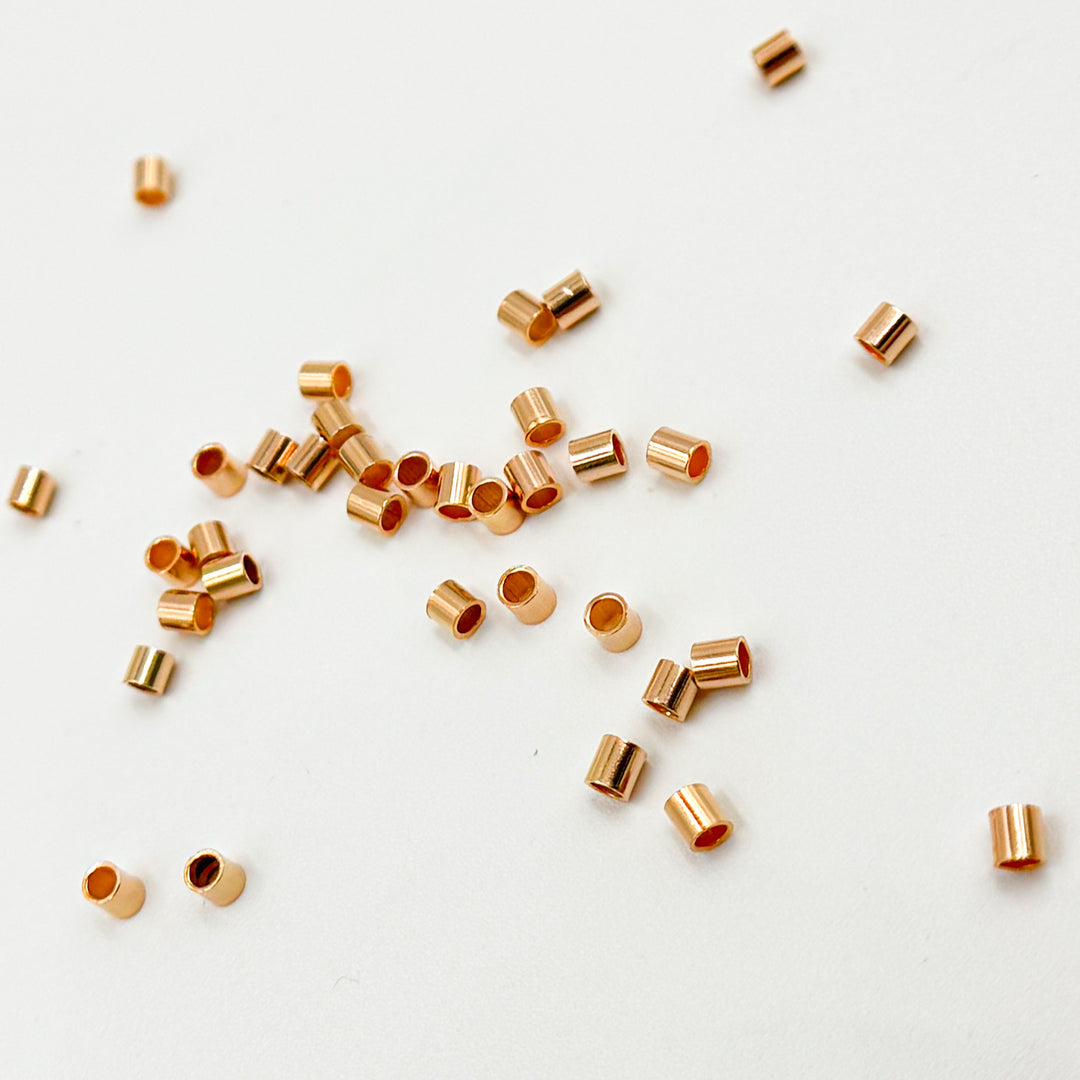 480113RGF. 2MM Rose Gold Filled Crimp Tube