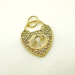 Load image into Gallery viewer, 14K Solid Gold Diamond Heart Charm. GDP196
