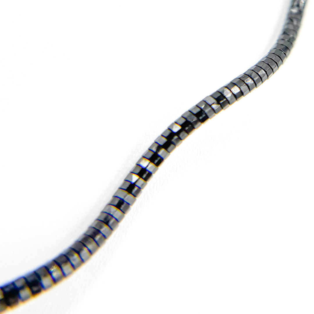 Rhodium Sterling Silver Snake Omega Necklace