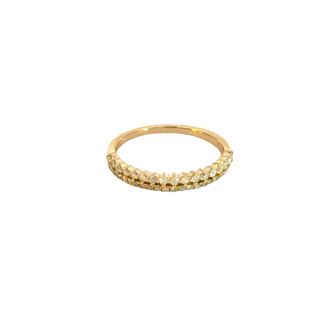 14k Solid Yellow Gold Diamond Ring. RAF01448