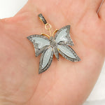 Load image into Gallery viewer, DP405A. Diamond Sterling Silver Butterfly Enamel Pendant
