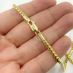 Load image into Gallery viewer, 100FRFDT. 14k Solid Yellow Gold Wheat Chain
