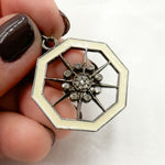 Load image into Gallery viewer, DP577. Diamond Sterling Silver Enamel Pendant
