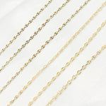 Load image into Gallery viewer, 040MM0P211H0BYFT. 14K Solid Gold Smooth Marina and Cable Links Chain by Foot
