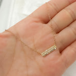 Load image into Gallery viewer, 14K Solid Gold Bar Diamond Necklace. NFE71423
