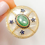 Load image into Gallery viewer, Buy Solid Gold Compass Round Pendants