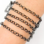 Load image into Gallery viewer, V89BR. Black Rhodium Sterling Silver Rolo Chain
