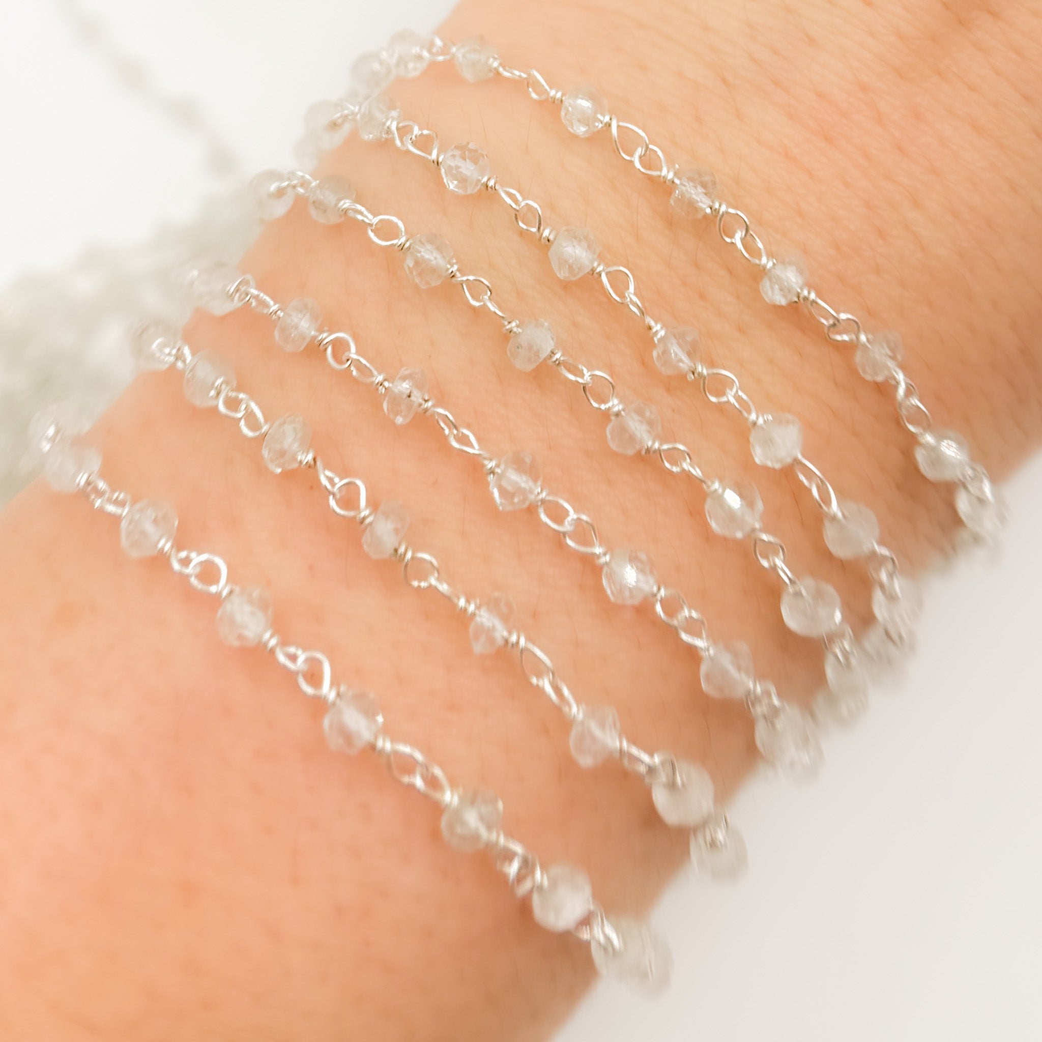 Shop Aquamarine gemstone | Aquamarine Gold Plated Wire Chain