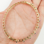 Load image into Gallery viewer, 14K Solid Gold Bangle with Diamonds and Stones. KG98
