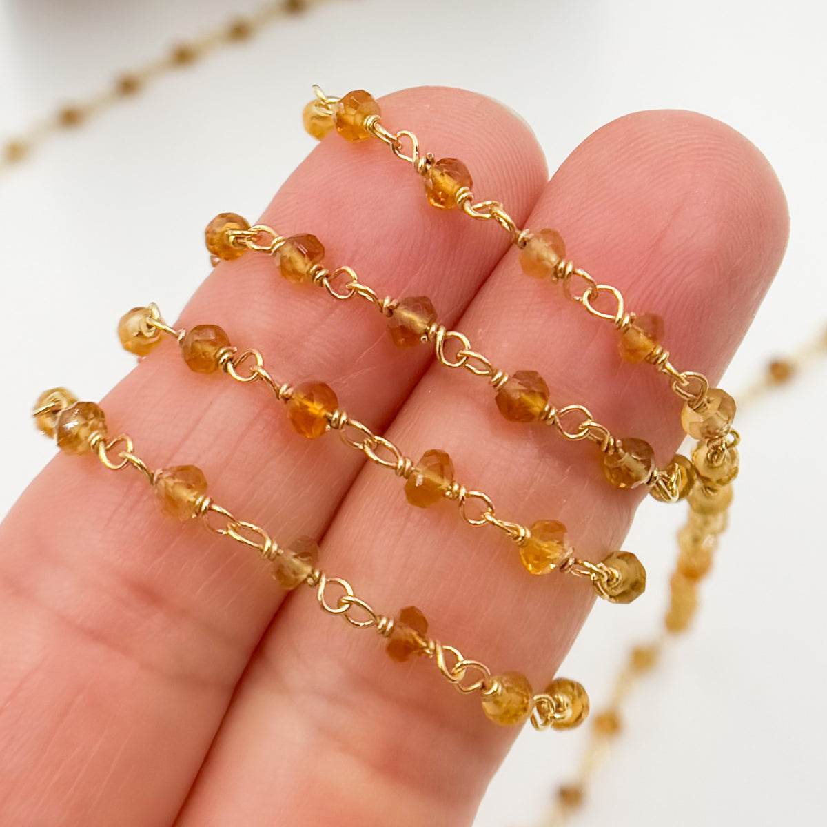 Shop Citrine Wire Wrap Chain
