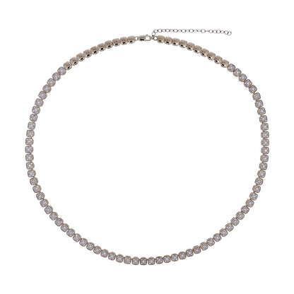 NFR72697. 14K Solid Yellow Gold Diamond Tennis Necklace