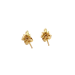 Load image into Gallery viewer, 14K Solid Gold Diamond and Black Diamond Bee Studs Earrings. ER417984Y
