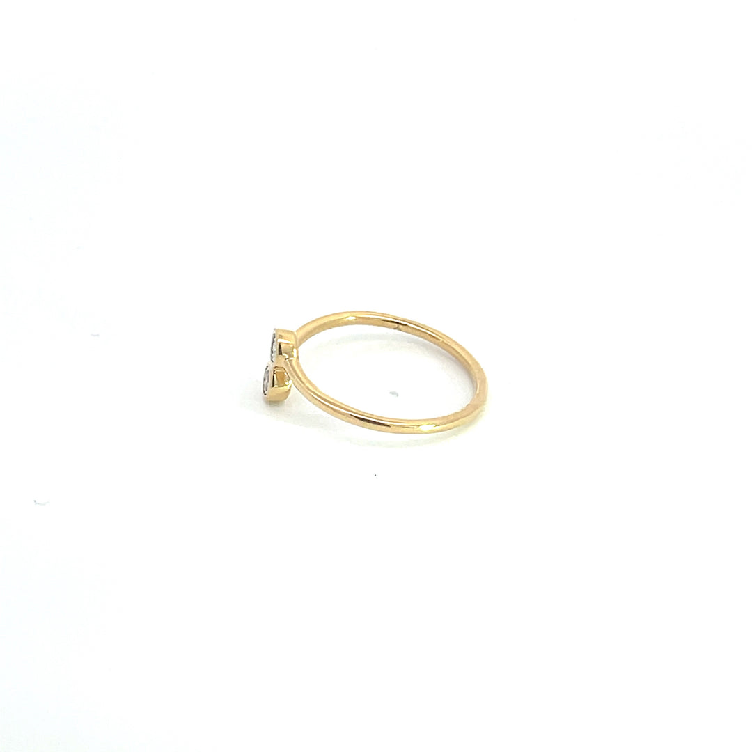 14k Solid Yellow Gold Diamond Ring. RFA17134