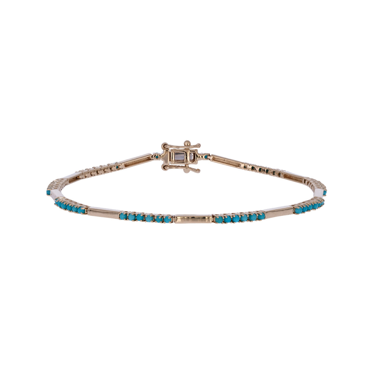 BFZ61295. 14K Solid Gold Gemstone Bar Bracelets