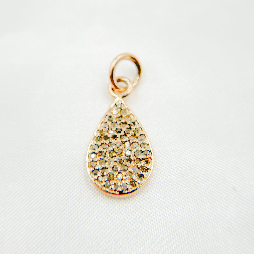 DC296. Diamond Sterling Silver Drop Charm