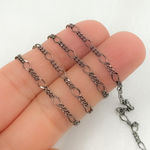 Load image into Gallery viewer, Oxidized 925 Sterling Silver Long &amp; Short Link. V231BR
