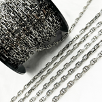Load image into Gallery viewer, Oxidized 925 Sterling Silver Diamond Cut Marina Link Chain. Y75OX
