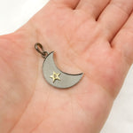 Load image into Gallery viewer, DP733. Diamond Sterling Silver Moon Pendant
