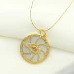 Load image into Gallery viewer, Shop Now 14K Gold Evil Eye Pendant
