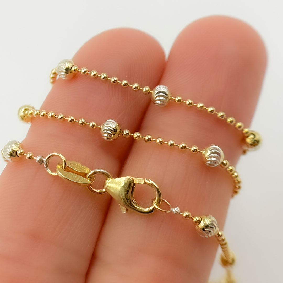 Gold and Silver Necklace Satellite