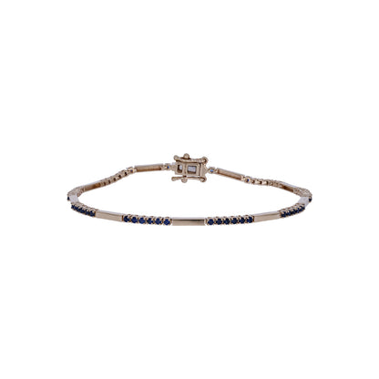 BFZ61295. 14K Solid Gold Gemstone Bar Bracelets