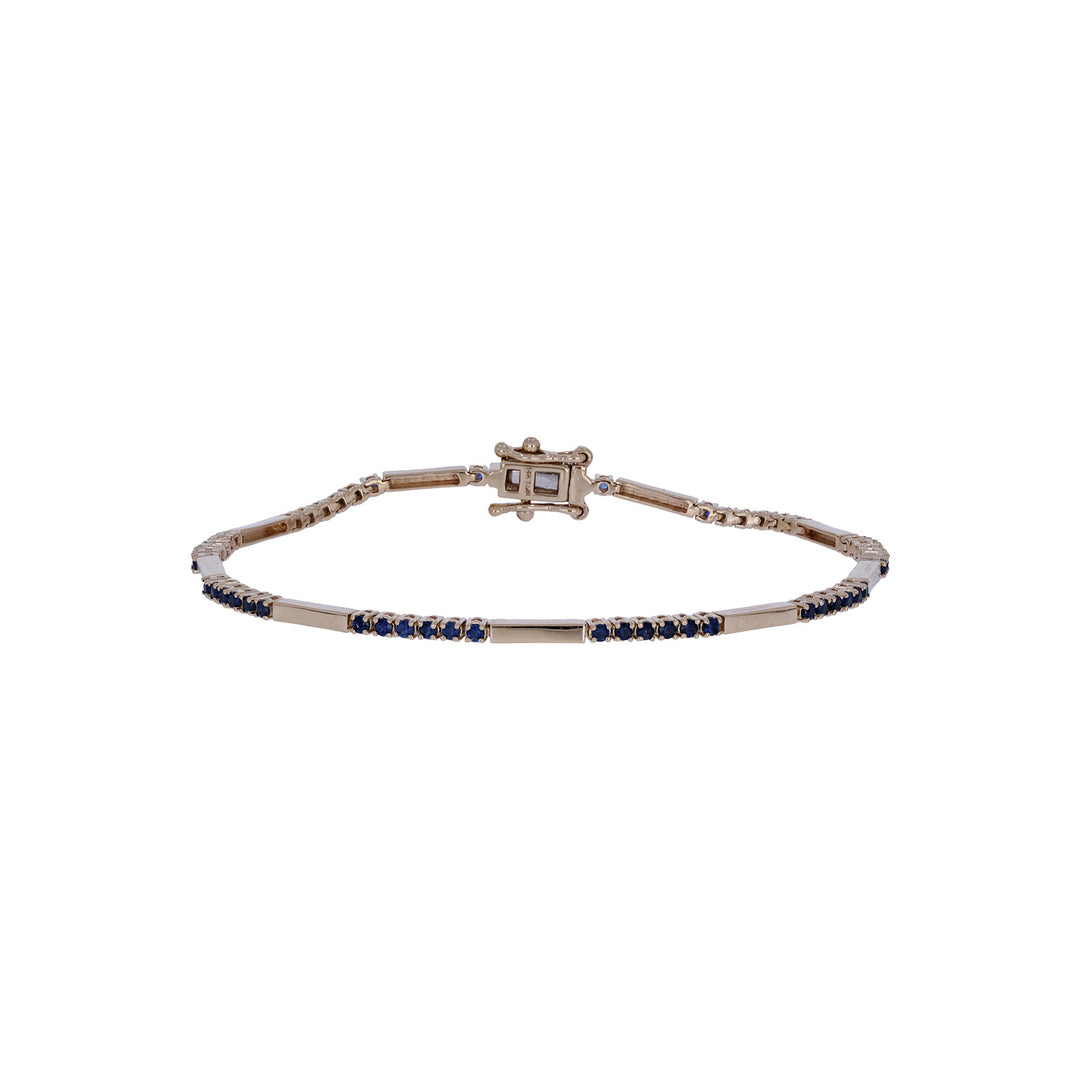 BFZ61295. 14K Solid Gold Gemstone Bar Bracelets