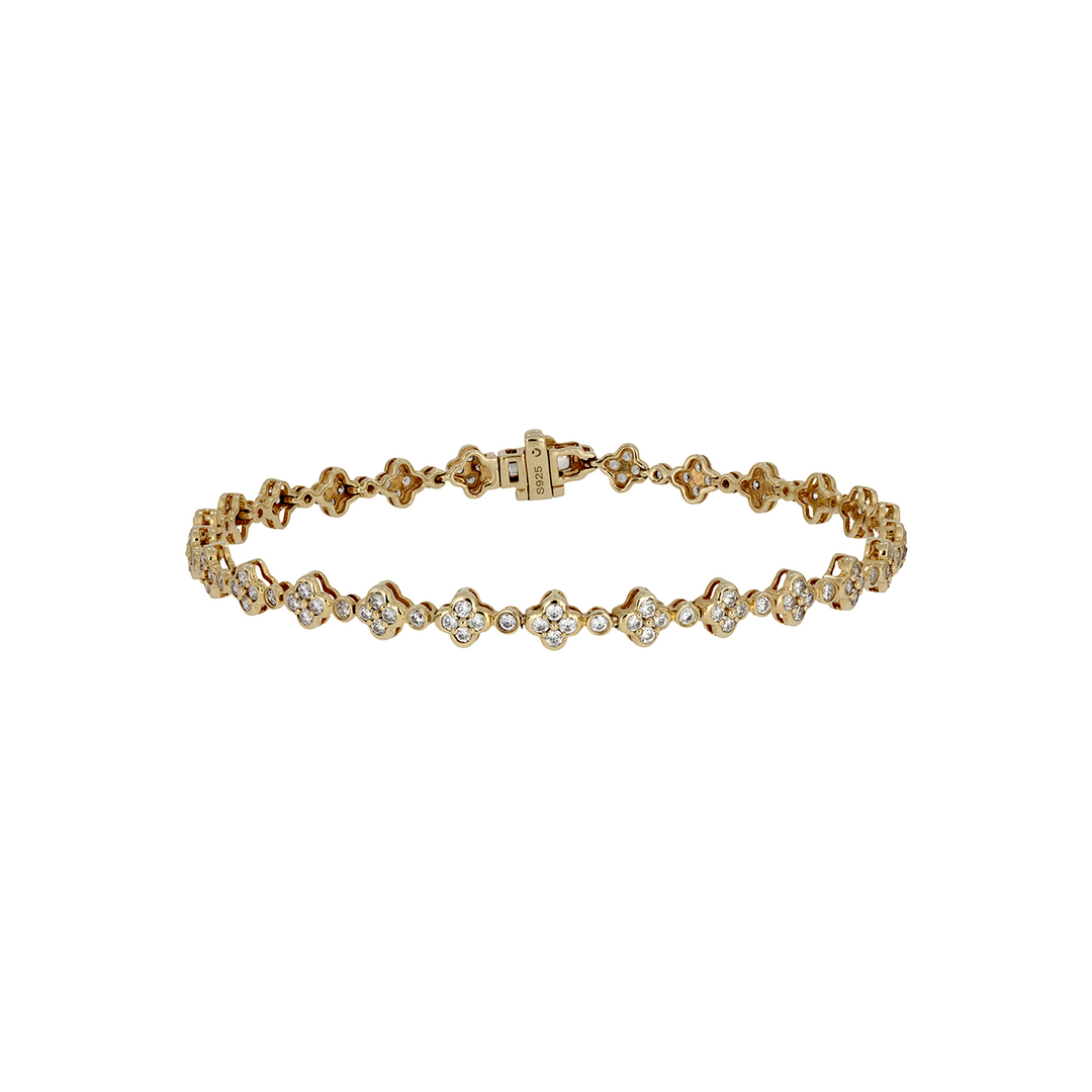 BFN61010. 14K Solid Gold Diamond Bracelet