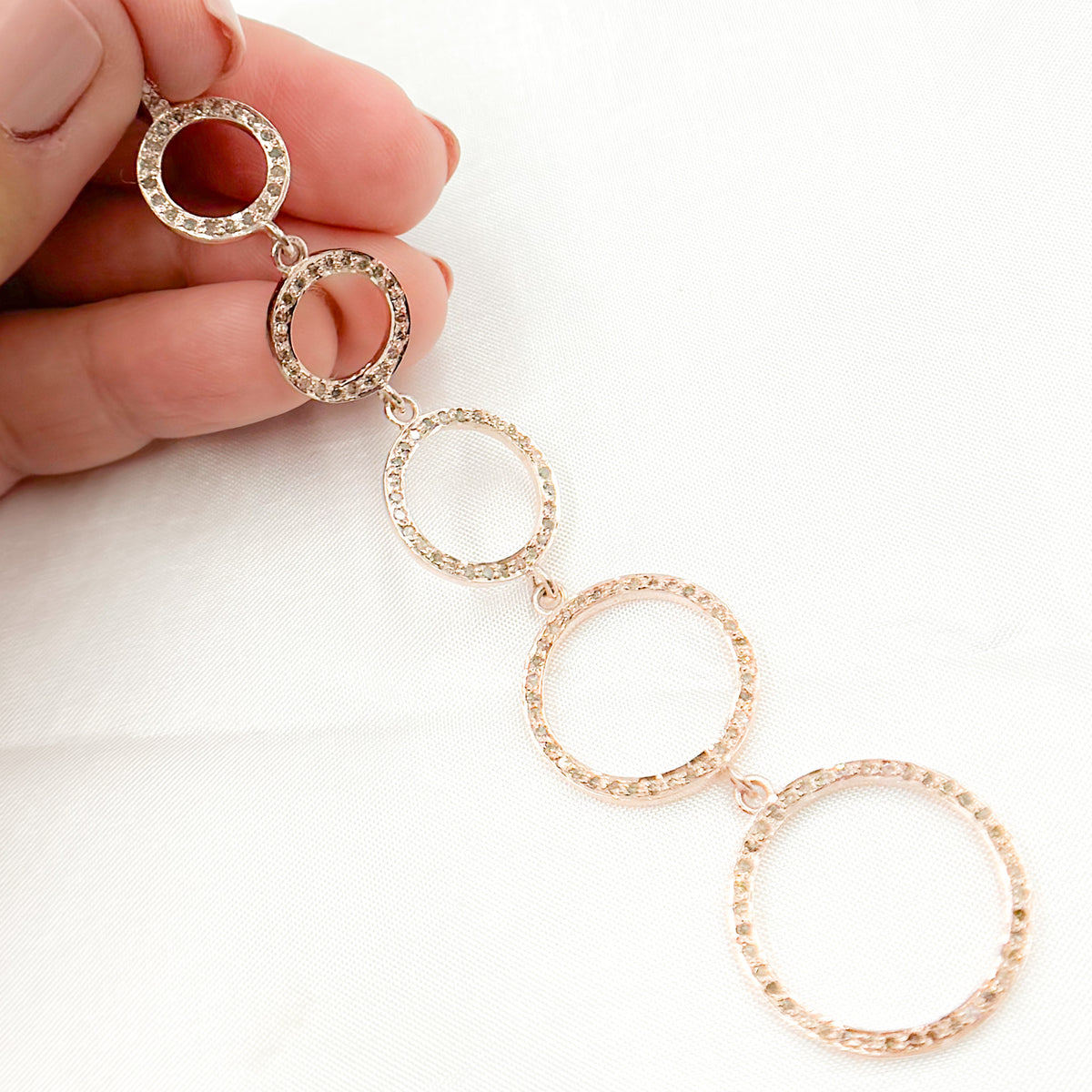 Sterling Silver Round Long Pendant