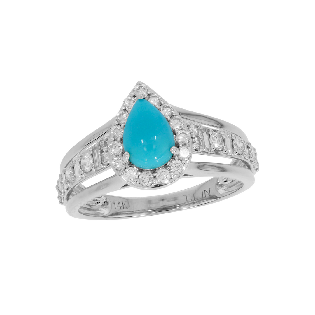 CR97174. 14K Solid Gold Diamond and Gemstone Ring