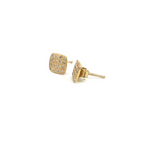 Load image into Gallery viewer, 14K Solid Gold and Diamonds Square Earrings. GDT13
