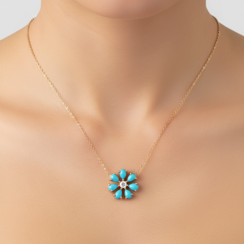 CN97250TQ6X4. 18K Solid Gold Diamond Necklace.