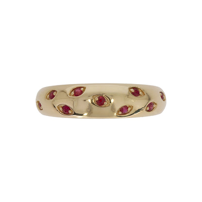 RFZ19693RU. 14K Solid Gold Ruby Ring