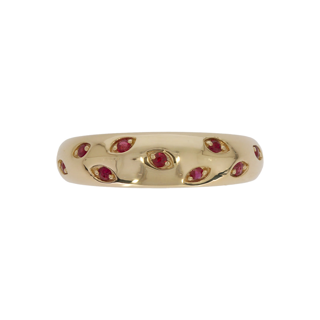 RFZ19693RU. 14K Solid Gold Ruby Ring