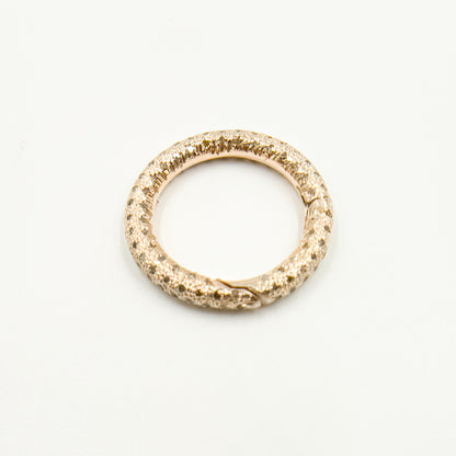 Diamond Sterling Silver Round Snap Clasp