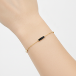 Load image into Gallery viewer, BR4900. 14k Solid Yellow Gold Bars Link Bracelet